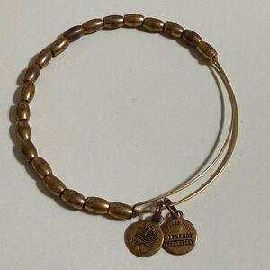 Gold Beaded Alex and Ani Charm Bracelet – Good Condition